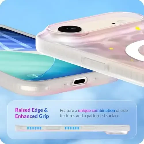 LONLI Hue for iPhone Air Case - Golden Floral Shockproof Magnetic Phone Cover - [Compatible with Magsafe] - Elegant, Unique and Aesthetic - 5