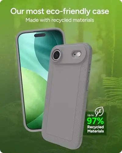 ZAGG Luxe Snap Phone Case for iPhone Air - Gray, Durable Graphene for Drop Protection (10ft/3m), Slim Lightweight Design, MagSafe Compatible - 3