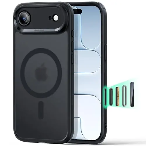 ESR for iPhone Air Case for MagSafe, Camera Control, Frosted Black | Ultra Slim, 3X Military-Grade Drop Protection, Magnetic Phone Case, Impact Absorbing, Resists Scratches 