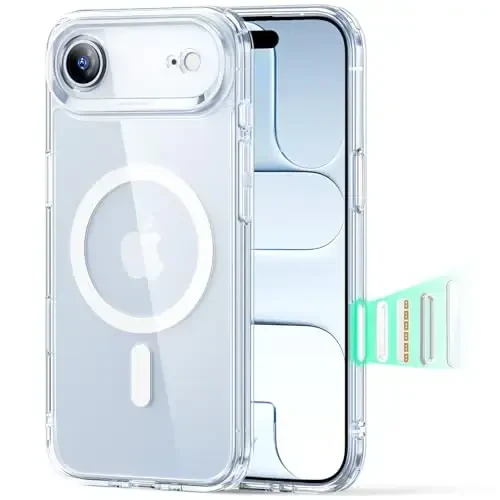 ESR for iPhone Air Case, Camera Control, Compatible with MagSafe, Shockproof Military-Grade Protection, Magnetic Phone Case for iPhone 17 Air Case, Clear - 1