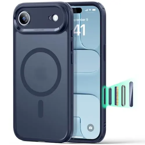 ESR for iPhone Air Case for MagSafe, Camera Control, Frosted Blue | Ultra Slim, 3X Military-Grade Drop Protection, Magnetic Phone Case, Impact Absorbing, Resists Scratches 