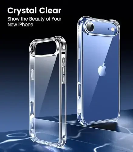 Mkeke for iPhone Air Case Clear, [Not Yellowing] [Military-Grade Drop Protection] Protective Clear for Apple iPhone 17 Air Case with Shockproof Bumper 2025 - 2