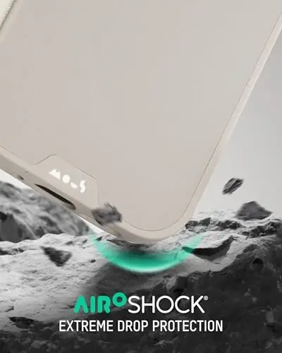 Mous for iPhone Air Case, Compatible with MagSafe - Limitless - Protective Magnetic Cover for iPhone Air - Shockproof, Full Camera Protection, Anti-Scratch Back, Stone - MOUS (1)