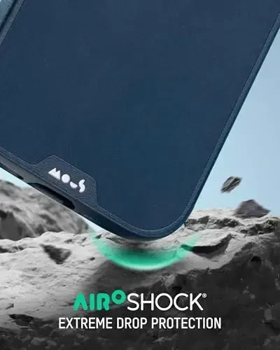 Mous for iPhone Air Case, Compatible with MagSafe - Limitless - Protective Magnetic Cover for iPhone Air - Shockproof, Full Camera Protection, Anti-Scratch Back, Marine Blue - 2