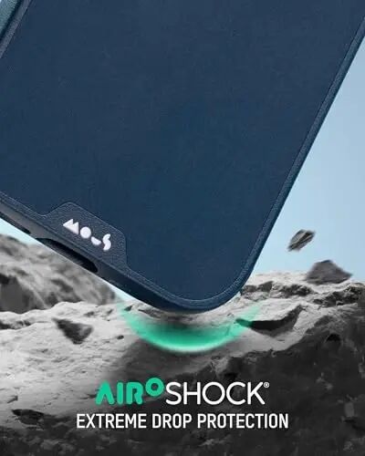 iPhone Air Kılıfı için Mous, MagSafe Uyumlu - Sınırsız - iPhone Air için Koruyucu Manyetik Kapak - Darbeye Dayanıklı, Tam Kamera Koruması, Çizilmeye Karşı Dayanıklı Arka Yüzey, Denizci Mavisi - 2