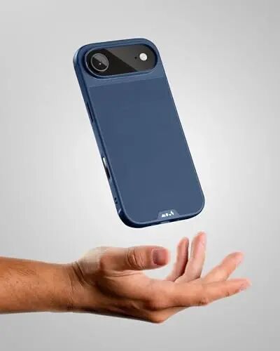 iPhone Air Kılıfı için Mous, MagSafe Uyumlu - Sınırsız - iPhone Air için Koruyucu Manyetik Kapak - Darbeye Dayanıklı, Tam Kamera Koruması, Çizilmeye Karşı Dayanıklı Arka Yüzey, Denizci Mavisi - 4