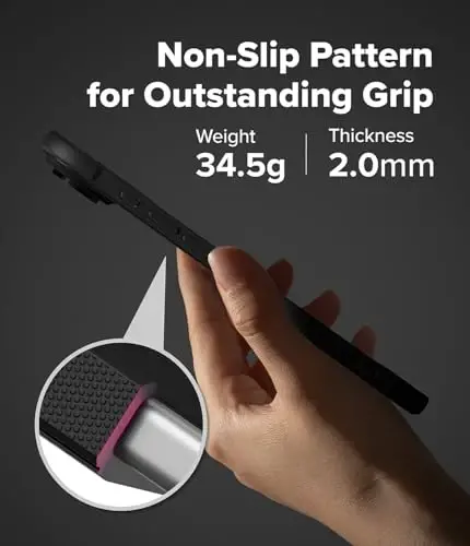 Ringke Onyx for iPhone Air Case, [Feels Good in The Hand] Oil & Dirt Resistant, Individual Lens Covers for Cameras, Non-Slip Enhanced Grip Lightweight Cover - Black - 5