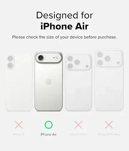 Ringke Onyx for iPhone Air Case, [Compatible with MagSafe] Oil & Dirt Resistant, Individual Lens Covers for Cameras, Non-Slip Enhanced Grip Lightweight Cover - Magnetic Camo Black - RINGKE (1)