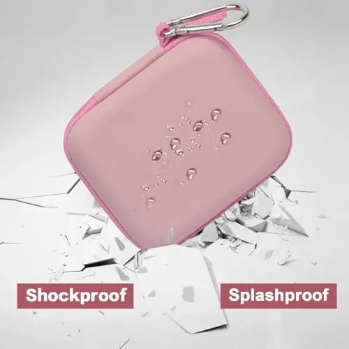 Case Compatiable with Clutch - Pro Portable Charger for iPhone Power Bank Travel Holder Storage for Battery Pack, USB Charging Cable and More Accessories(Box Only) Pink - 4