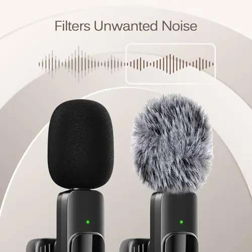Professional Wireless Lavalier Lapel Microphone for iPhone, Mini Video Recording Mic for Interview Video Podcast Vlog YouTube & Livestream, Noise Reduction, Plug & Play (Lightning Port) - 3
