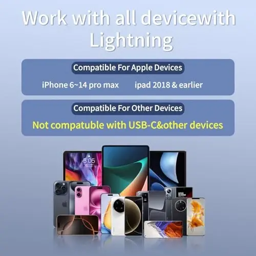 iPhone, iPad (Lightning) uchun 2 ta simsiz mini lavalier mikrofon, qisqichli qo'sh mikrofon, shovqinni kamaytirish, 6 soatlik ishlash vaqti, video yozish, vlog, YouTube, intervyu uchun - 65 fut simsiz - 6