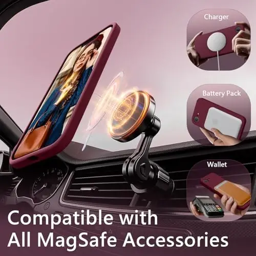 iPhone Kılıfları için FireNova Magnetic, Erik Rengi - 4