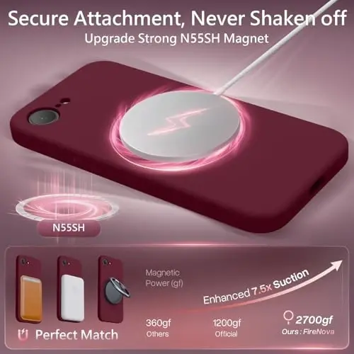iPhone Kılıfları için FireNova Magnetic, Erik Rengi - 5