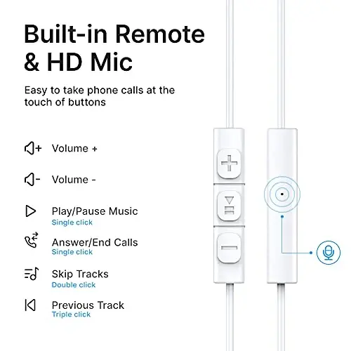 iPhone Headphones,Wired Lightning Headphones for iPhone 13 14 12 Pro Max MFi Certified Lightning Earbuds with Microphone & Volume Control for 11 XR SE - Twinice (1)
