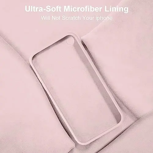 Vooii for iPhone SE Case 2022/3rd/2020,iPhone 8/7 Case, Upgraded Liquid Silicone with [Flat Edges] [Camera Protection] [Soft Anti-Scratch Microfiber Lining] Phone Case for iPhone SE - Chalk Pink 
