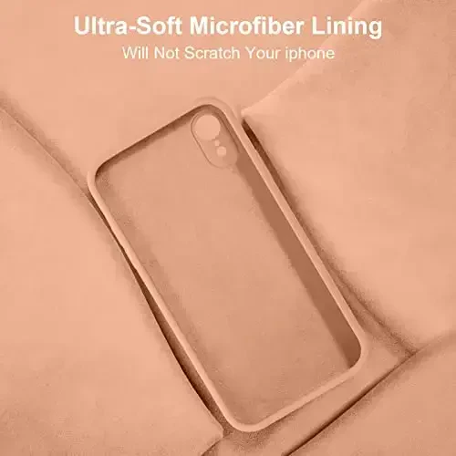Vooii for iPhone SE Case 2022/3rd/2020,iPhone 8/7 Case, Upgraded Liquid Silicone with [Flat Edges] [Camera Protection] [Soft Anti-Scratch Microfiber Lining] Phone Case for iPhone SE - Cantaloupe - 6
