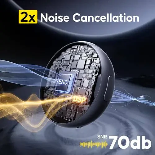 iPhone va Androidlar uchun simsiz Lavalier mikrofoni, 2in1 magnit va qisqichli lapel, Banxye engil 1 marta bosish shovqinni bekor qilish, studiya darajadagi ovoz, video yozib olish, translyatsiya qilish, YouTube va TikTok uchun lapel mikrofoni - 2