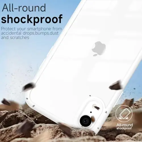 iPhone XR için LoeoeL Kılıfı Şeffaf, Saydam Hibrit XR Telefon Kılıfı [Sert Plastik ve Yumuşak Silikon Tampon] Akrilik Sararmayan İnce Koruyucu Kadınlar için Kılıf, Beyaz - 6