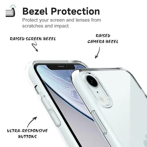 iPhone XR için LoeoeL Kılıfı Şeffaf, Şeffaf Hibrit XR Telefon Kılıfı [Sert Plastik ve Yumuşak Silikon Tampon] Akrilik Sararmayan İnce Koruyucu Kapak Kadınlar için, Kristal Şeffaf - 4