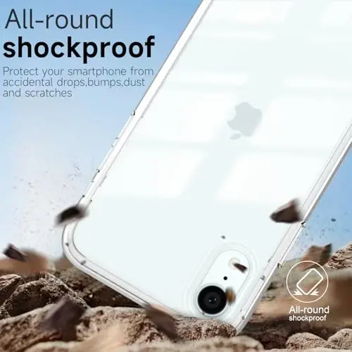 iPhone XR için LoeoeL Kılıfı Şeffaf, Şeffaf Hibrit XR Telefon Kılıfı [Sert Plastik ve Yumuşak Silikon Tampon] Akrilik Sararmayan İnce Koruyucu Kapak Kadınlar için, Kristal Şeffaf - 6