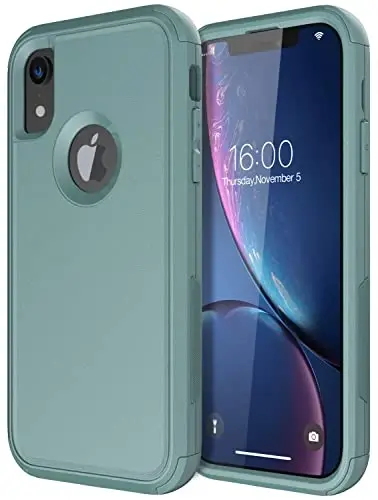 Diverbox for iPhone Xr Case [Shockproof] [Dropproof] [Dust-Proof],Heavy Duty Protection Phone Case Cover for Apple iPhone XR (Pine Green) - 1