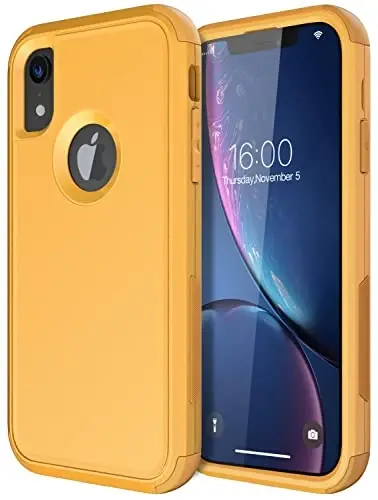 Diverbox for iPhone Xr Case [Shockproof] [Dropproof] [Dust-Proof],Heavy Duty Protection Phone Case Cover for Apple iPhone XR (Yellow) - 1