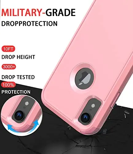 Diverbox for iPhone Xr Case [Shockproof] [Dropproof] [Dust-Proof],Heavy Duty Protection Phone Case Cover for Apple iPhone XR (Pink) - 2