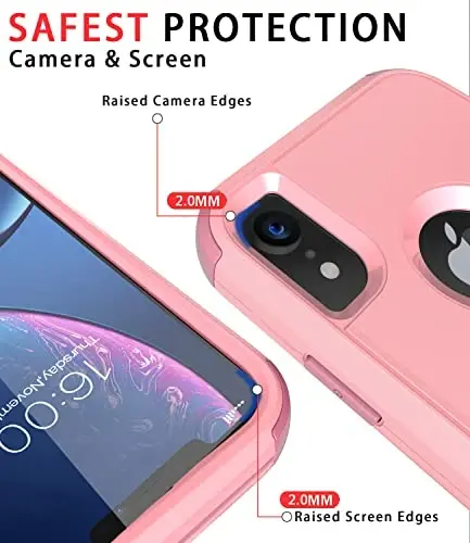 Diverbox for iPhone Xr Case [Shockproof] [Dropproof] [Dust-Proof],Heavy Duty Protection Phone Case Cover for Apple iPhone XR (Pink) - 3
