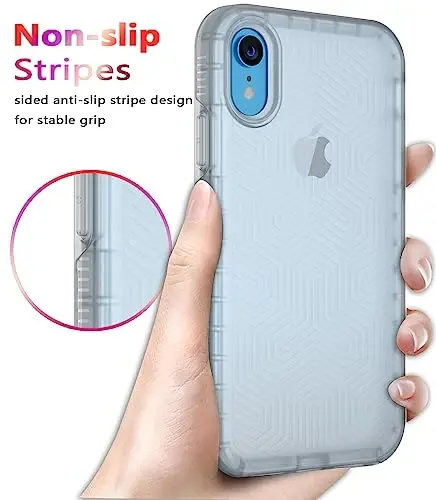 Diverbox for iPhone XR Case [Tempered Glass Screen Protector] [Shockproof] [Dropproof] Heavy Duty Protection Phone Case Cover for Apple iPhone XR Clear - 5