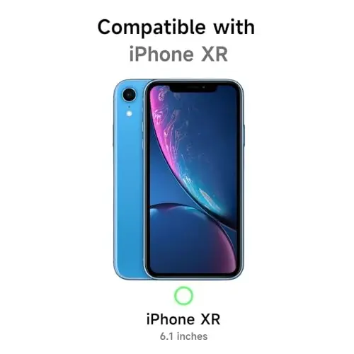 iPhone XR Kılıfı Şeffaf, Transparan Hibrit XR Telefon Kılıfı [Sert Plastik ve Yumuşak Silikon Tampon] Akrilik Sararmayan İnce Koruyucu Kapak, Mor Lavanta için LoeoeL - 2