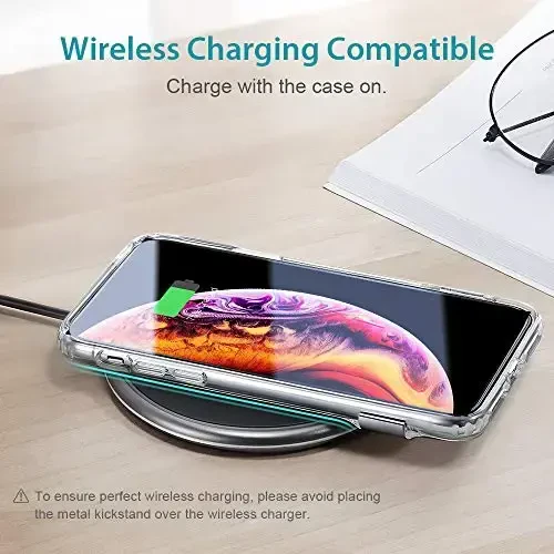 ESR Metal Kickstand Case for iPhone Xs Max, [Vertical and Horizontal Stand] [Reinforced Drop Protection] Flexible Soft TPU for iPhone 6.5 inch(2018)(Jelly Clear) - 7