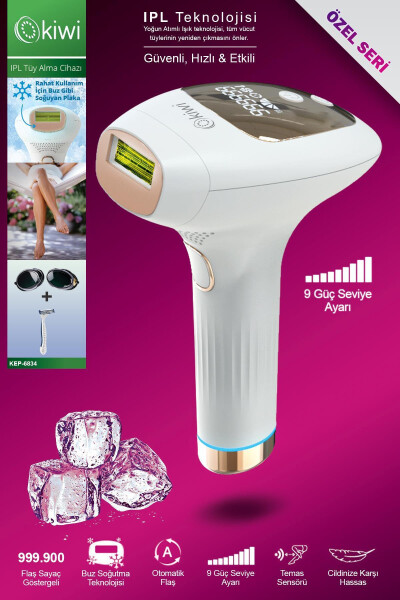 IPL Ice Laser Hair Removal Device Automatic Face, Body, Sensitive Area Use 999,900 Shots 6834 - 5