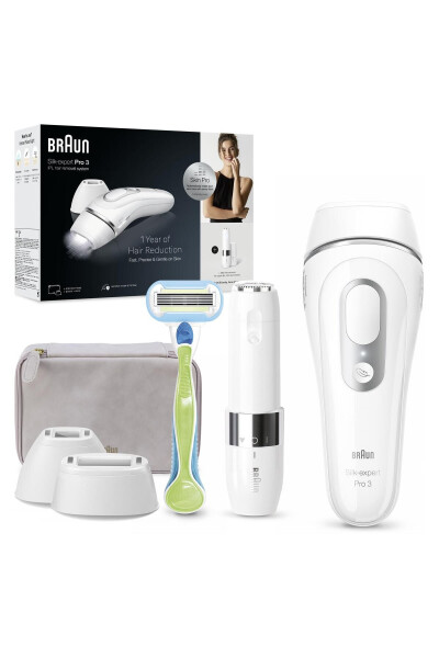 IPL Silk·expert Pro 3, Hair Removal at Home, Bag, Venus Razor, with 2 Heads, PL3136 - BRAUN (1)