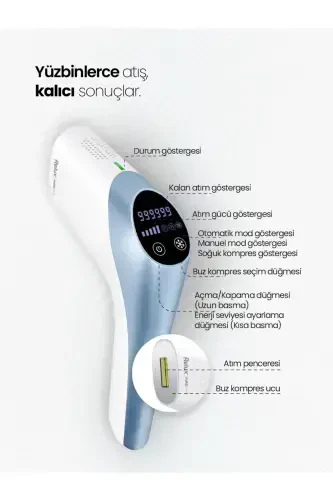 IPL9750 PureCare IPL Buz Lazer Epilasyon Cihazı 999.999 Atım - 5