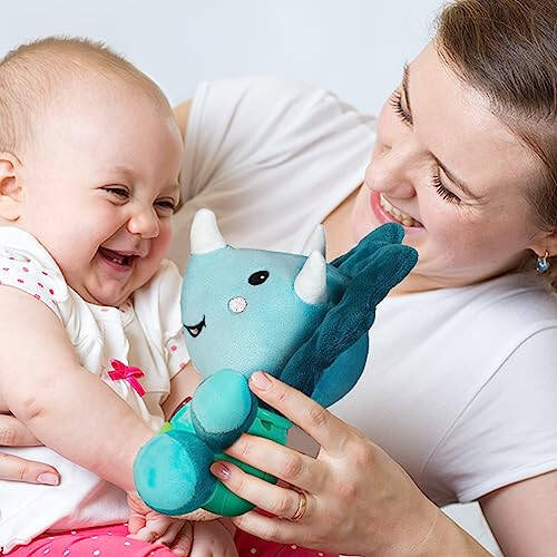 iPlay, iLearn Baby Dinosaur Musical Toys, Newborn Boys Soft Dino Plush Stuffed Animal, Infant Light Up Music Time, 1st Easter Basket Stuffer Birthday Gift 0 1 2 3 6 9 12 18 Month Age 1-3 Toddlers Girl - 5