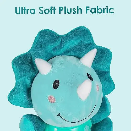 iPlay, iLearn Baby Dinosaur Musical Toys, Newborn Boys Gift, Soft Dino Plush Stuffed Animal, Infant Light Music Time, 1st Birthday Shower Gift Stuffers for 0 1 2 3 6 9 12 18 Month 1-3 Yrs Toddler Girl - 4