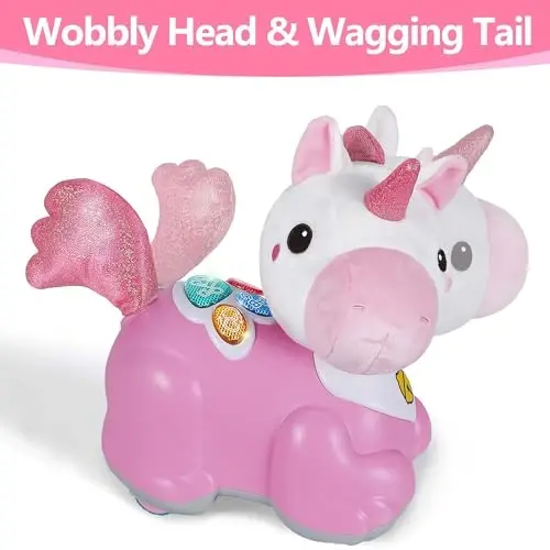 iPlay, iLearn Unicorn Baby Musical Toy, Infant Crawling Toys for 6-9 9-12 12-18 Month, Baby Tummy Time Toddler Musical Light Toy for Age 0-2, 1 Year Old Boys Girls 1st Birthday Gift - Unicorn - 5