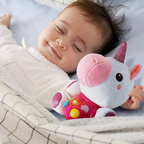 iPlay, iLearn Chaqaloq Unicorn Musiqi O'yinchoqlari, Yangi Tug'ilgan Qizlar uchun Yumshoq Plush To'ldirilgan Hayvon, Go'dak Yengil Musiqa To'plami, 1-Tug'ilgan Kun Dush Hediyasi Pasxa Savati To'ldirgichi 0 1 3 6 9 12 18 Oy 1 2 Yoshli Go'dak Bola - 6