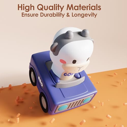 iPlay, iLearn Press and Go Car Toys for Toddlers 1-3, Baby Animal Racing Cars, Infant Play Vehicle Set, Baby Push Go Friction Car Toys for 6-9-12-18 Months, 1st Birthday Gifts for 1-2 Years Old Boys - 4