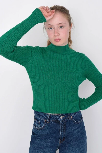 Ipli Tik Yoqali Triko Ko'ylak K3303-b6 - 2