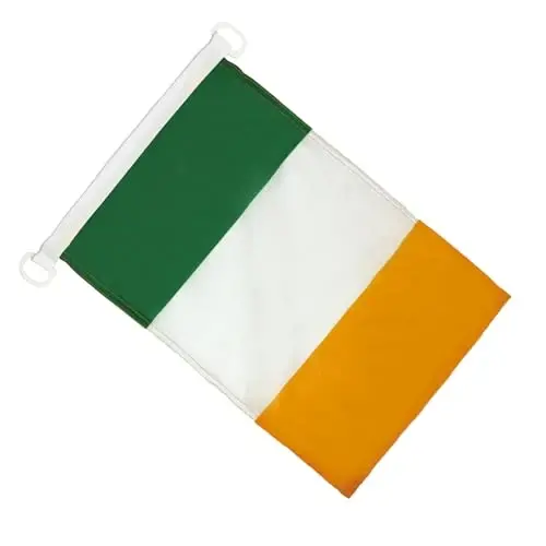 Ireland NAUTICAL Flag 18'' x 12'' - Irish flags 30 x 45 cm. - Banner 12x18 in for boat - AZ FLAG - AZ FLAG (1)