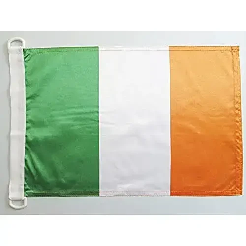 Ireland NAUTICAL Flag 18'' x 12'' - Irish flags 30 x 45 cm. - Banner 12x18 in for boat - AZ FLAG - AZ FLAG