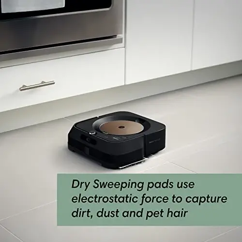 iRobot Braava Jet m6 (6012), aqlli xaritalash, aniq jet purkash, Wi-Fi bilan bog'langan, Alexa bilan ishlaydi, ko'p xonalar uchun ideal, qayta zaryadlanadi va davom ettiradi. - 4