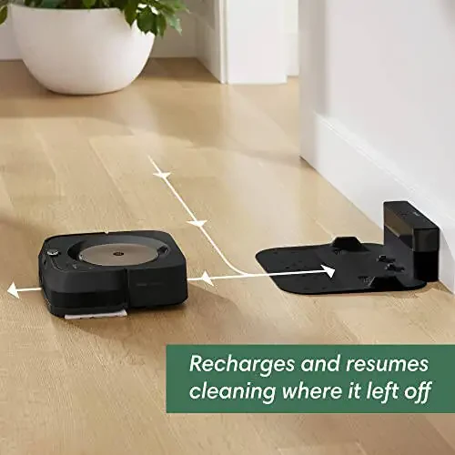 iRobot Braava Jet m6 (6012), aqlli xaritalash, aniq jet purkash, Wi-Fi bilan bog'langan, Alexa bilan ishlaydi, ko'p xonalar uchun ideal, qayta zaryadlanadi va davom ettiradi. - 6
