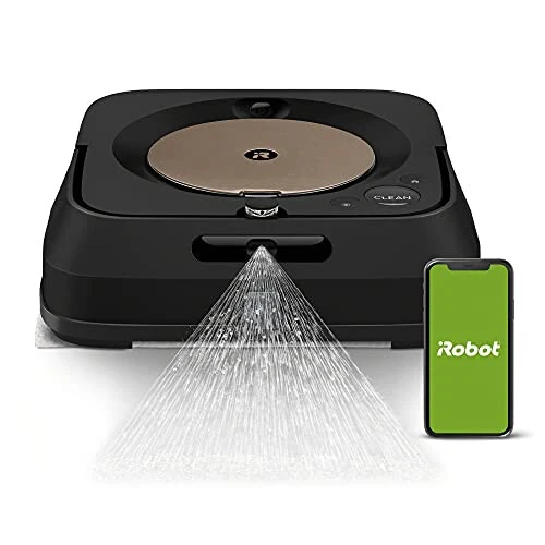 iRobot Braava Jet m6 (6012), Ultimate Robot Mop - Wi-Fi Connected, Precision Jet Spray, Smart Mapping, Works with Alexa, Ideal for Multiple Rooms, Recharges and Resumes, Black - iRobot