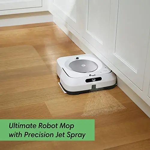 iRobot Braava Jet M6 (6110) Ultimate Robot Mop- Wi-Fi Connected, Precision Jet Spray, Smart Mapping, Works with Alexa, Ideal for Multiple Rooms, Recharges and Resumes, White - IROBOT (1)