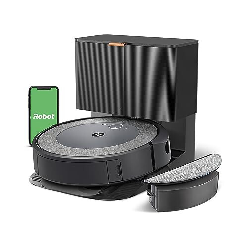 iRobot Roomba Combo i5+, o'z-o'zini bo'shatadigan robot chang'yutgich va pol yuvuvchi. Aqlli xaritalash bilan xonalarni tozalash, 60 kungacha o'zini bo'shatadi, Alexa bilan ishlaydi, shaxsiylashtirilgan tozalash operatsion tizimi. - 1