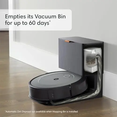iRobot Roomba i3+ EVO (3554) Robot Vacuum - Self-Empty for Up to 60 Days, Clean by Room with Smart Mapping, Compatible with Alexa, Personalized Cleaning - 3