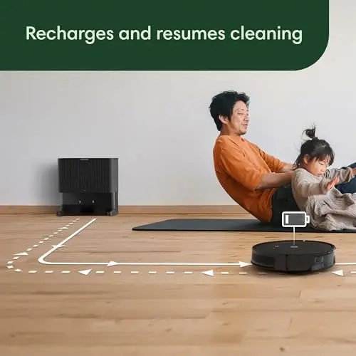 iRobot Roomba Vacuum 2 Essential Robot AutoEmpty Dock, 3 So'rish Darajasi, Oxirgi Qavat Kuzatuv Sensorlari va Yilni Dizayni (Qora) bilan - 6