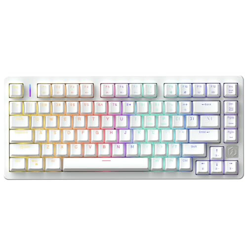 IROK ND75 Tezkor Triggeri Magnitli Kalitcha Mekanik Klaviatura TKL 75% Issiq almashtiriladigan RGB Orqa Yoritilishli Dasturlash mumkin bo'lgan Simli O'yin Klaviaturasi Win/Mac Gamer uchun - Oq - IROK